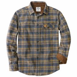 Dubinik® 13oz Super Schweres Flanellhemd Herren Hemd Langarm Kariert Warmes Casual Baumwolle Schwer Button Down Gelb Blau und Khaki L Angebot bei HelloDeals