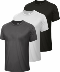 1, 3 or 5er Pack Sport Tshirts Herren Schnelltrocknend Shirt Kurzarm Sportshirt Gym Funktionsshirt Männer für Fitness Trainings L A-bunte-01 Angebot bei HelloDeals