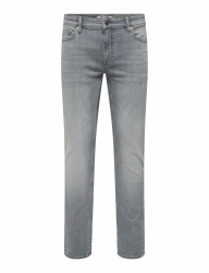 Only & Sons Male Normal geschnitten Jeans ONSWEFT Mittlere Taille Normal geschnitten Jeans 31W / 34L Light Grey Denim Angebot bei HelloDeals