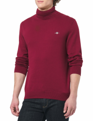Gant Herren Classic Cotton Rollerneck Pullover XXL Plumped Red Angebot bei HelloDeals
