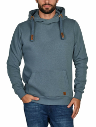 riverso Hoodie Herren Regular Fit RIVNiklas Kapuzenpullover Pullover Cross-Over-Kragen Grau Braun Grün Rot Blau Schwarz Beige S M L XL XXL 3XL 4XL 5XL L Blau Angebot bei HelloDeals