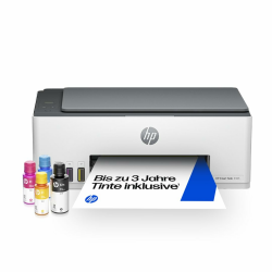 HP Smart Tank 5105 3-in-1 Multifunktionsdrucker (WLAN; Mobiles Drucken) – 3 Jahre Tinte inklusive, 3 Jahre Garantie, großer Tintentank, hohe Reichweite, Drucken in hoher Qualität Drucken+Kopieren+Scannen Ohne Duplex Weiss/opulenter Garten Angebot bei HelloDeals