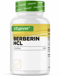 vit4ever Berberin HCL Extrakt - 120 Kapseln mit 500 mg - Natürliches Berberine - Extra hochdosiert - Pflanzlich, vegan & ohne Zusatzstoffe Angebot bei HelloDeals