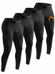 4 Pack Thermounterhose Herren Lang Unterhosen Männer Thermounterwäsche Warm Innenfleece Skiunterwäsche Winter Leggings Unterziehhose Herren Fußball 4 Schwarz L Angebot bei HelloDeals