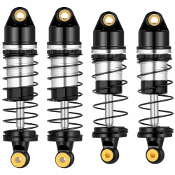 AXspeed Stoßdämpfer-Set, Metall, vorne und hinten, Stoßdämpfer für 1:24 LOSI Micro-B RC Auto, Schwarz und Silber, 4 Stück Angebot bei HelloDeals