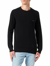 Gant Herren Cotton Pique C-Neck Pullover, Schwarz, XXL EU Angebot bei HelloDeals