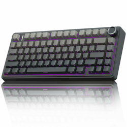AULA F75 PRO Mechanische Tastatur Gaming,2.4GHz/Type-C/BT5.0 Mechanical Keyboard,Seitlich Graviert,Fünfschichtige Polsterung Struktur,QWERTY,Hot-Swap Kabellos Gaming Tastatur 75 Prozent (Grau) Farbverlauf Grau Angebot bei HelloDeals