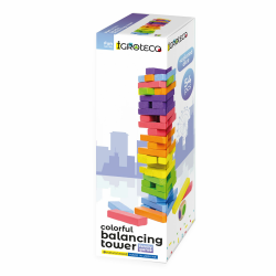 Balancier-Turm aus Holz – Geschicklichkeitsspiel für Jugendliche & Erwachsene ab 14 Jahren – Fördert Konzentration, Logik & Spaß in der Gruppe Mehrfarbig Angebot bei HelloDeals