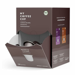 My Coffee Cup – MEGA BOX RISTRETTO ITALIANO – BIO-KAFFEE I 100 Kaffeekapseln für Nespresso®³-Kapselmaschinen I 100% heim- und gartenkompostierbare I nachhaltig – 0% Alu Angebot bei HelloDeals