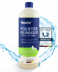 Treufix - Polsterreiniger Konzentrat für Sofa, Couch & Matratzen - Effektives Teppich Reinigungsmittel 1L - Geeignet für Waschsauger, Nasssauger und Handreinigung - Zitrus- Made in DE Angebot bei HelloDeals