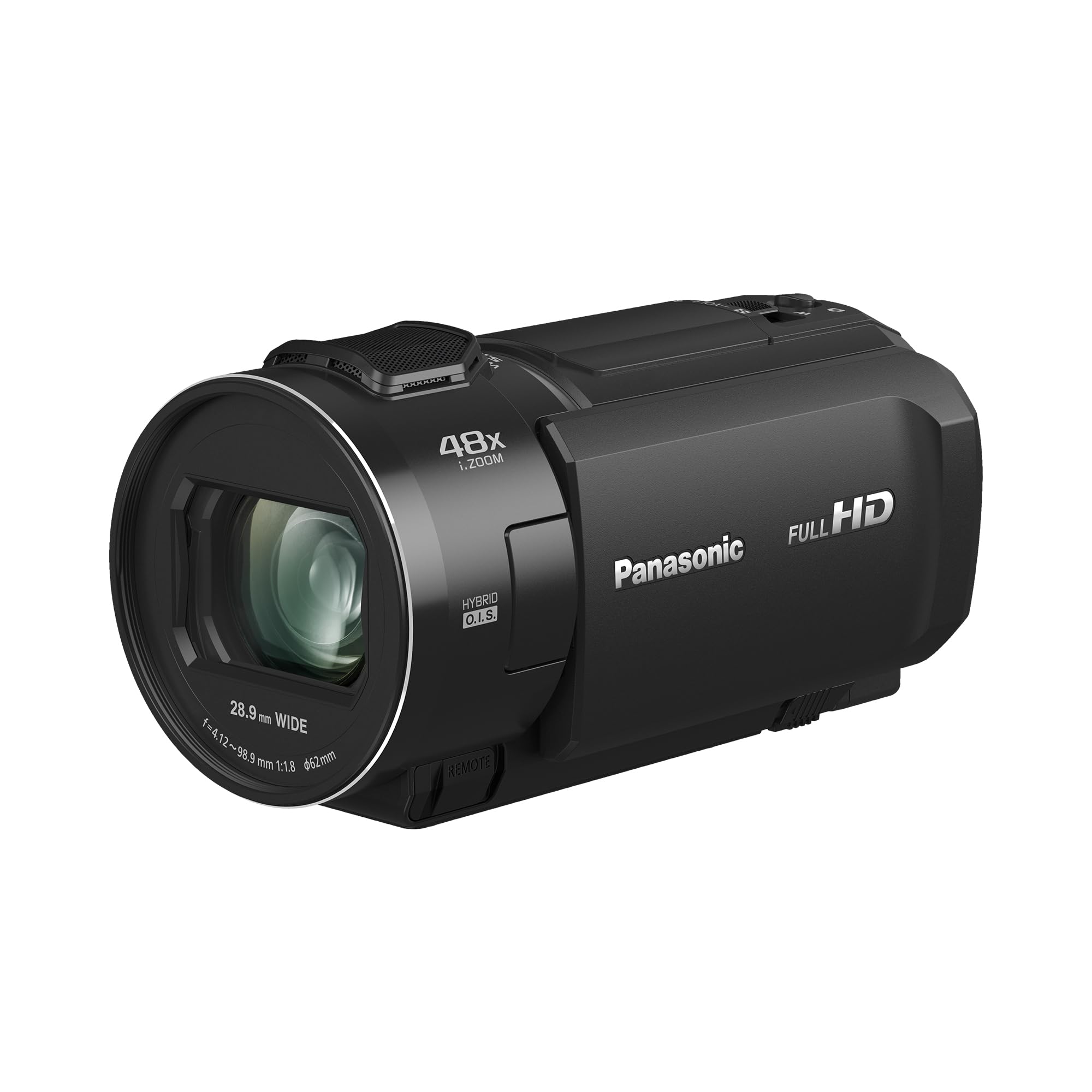 Panasonic HC-V900E-K Full-HD-Camcorder, FHD-Video, 25-mm-F1.8-Weitwinkelobjektiv, 24-facher optischer Zoom, Hybrid OIS+, HDR, Zoom-Mikrofon, Touchscreen, Schwarz Angebot bei HelloDeals