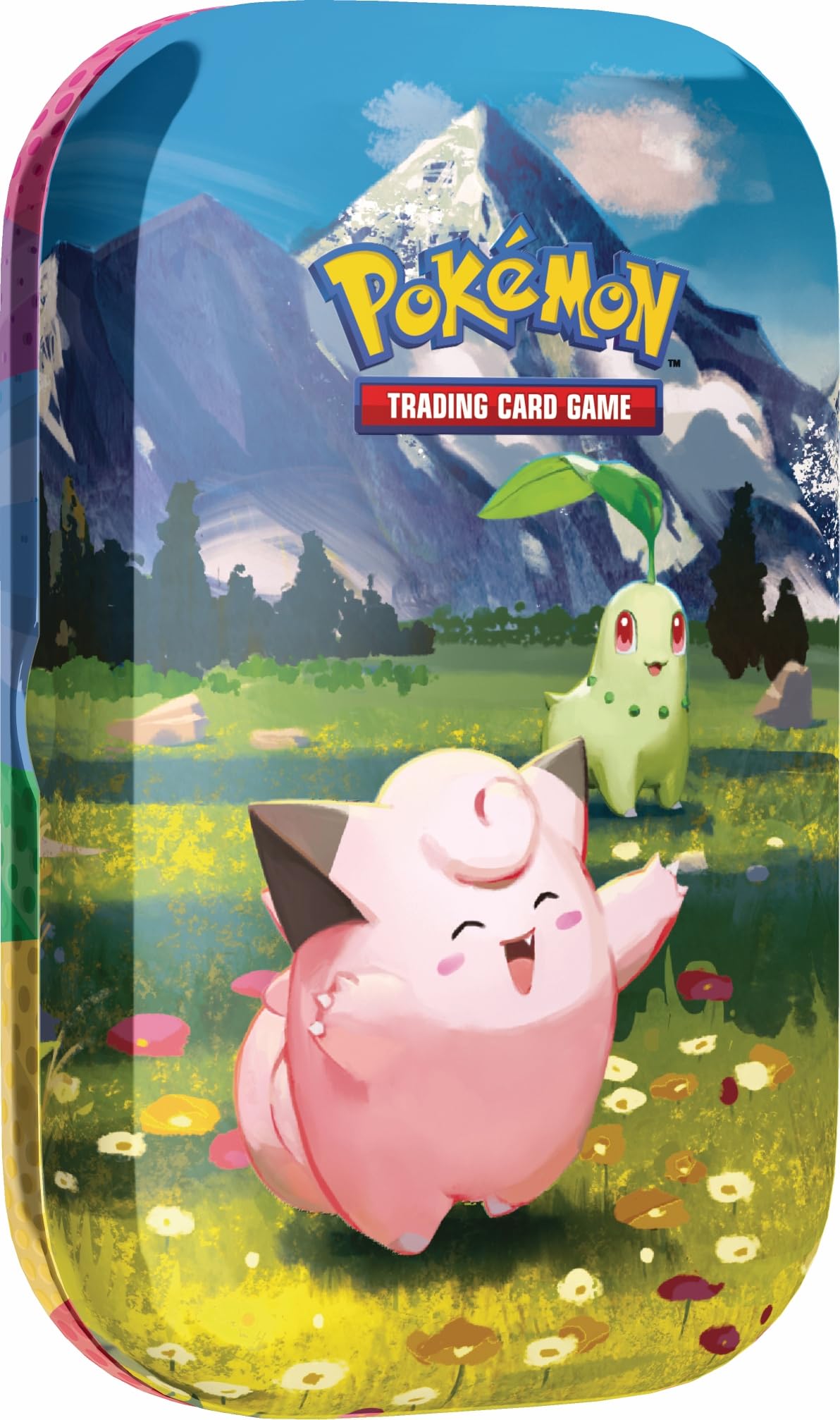 Pokémon-Sammelkartenspiel: Mini-Tin-Box Mega-Entwicklung – Erhabene Helden: Piepi und Endivie (1 Stickerbogen, 1 Pokémon-Bildkarte und 2 Boosterpacks) Angebot bei HelloDeals