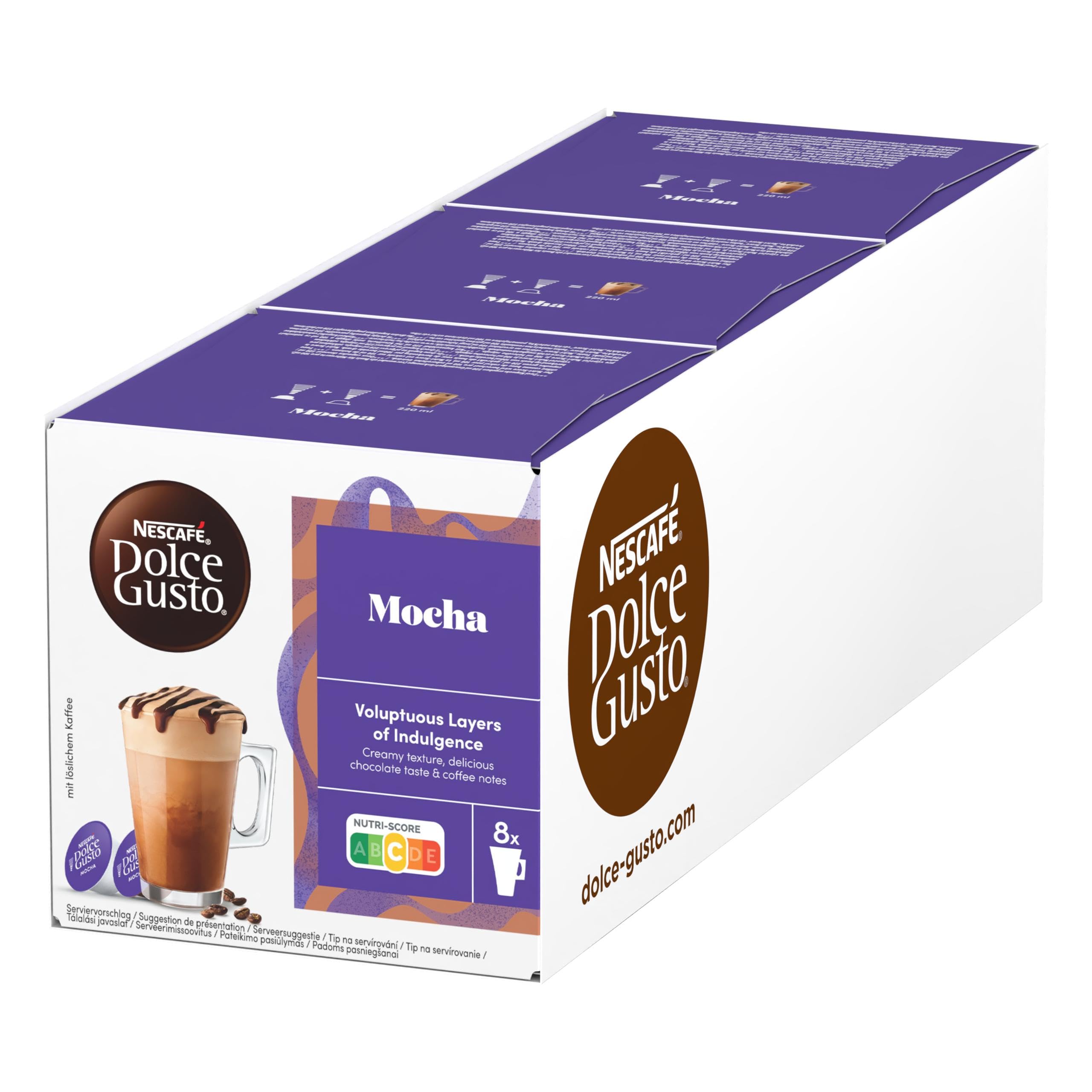 NESCAFÉ DOLCE GUSTO Mocha Kaffeekapseln 3er Pack (3 x 16 Kapseln) 216 g (3er Pack) Angebot bei HelloDeals