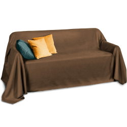 Beautissu Tagesdecke 210x280 cm Überwurfdecken für Sofa Romantica Wildleder-Optik Überwurf Bettabdeckung Tagesdecken Bettüberwurf & Sofaüberwurf Decke Sofa Überwurfdecke Bett Tagesdecke Braun Dunkelbraun Angebot bei HelloDeals