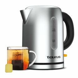 Taurus – Wasserkocher Selene Compact 2400W | 1L | 360° Basis | Verstecktes Heizelement | Kabelaufwicklung | Automatische Deckelöffnung | Edelstahl | Auto-Off | BPA-frei | Kompaktes Design Angebot bei HelloDeals