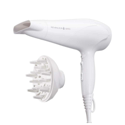 Remington Haartrockner Ionen [leicht, Diffusor & Stylingdüse] weiß (2200W, Keramik-Ionen: schonendes Styling & gleichmäßige Wärmeverteilung, 3 Heiz- & 2 separate Gebläsestufen + Abkühlstufe) D3199 EU Netzstecker Weiss Angebot bei HelloDeals