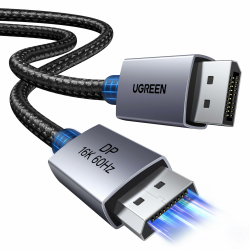 UGREEN 16K Displayport Kabel 2.1 16K 10K 60Hz 8K 120Hz 4K 240Hz 165Hz 144Hz, DP kabel 80Gbps mit HDR, FreeSync, G-Sync, DSC 1.2a, HDCP 2.2 für PC, HDTV, Gaming Monitor (2M) 2M 16K 60Hz Angebot bei HelloDeals