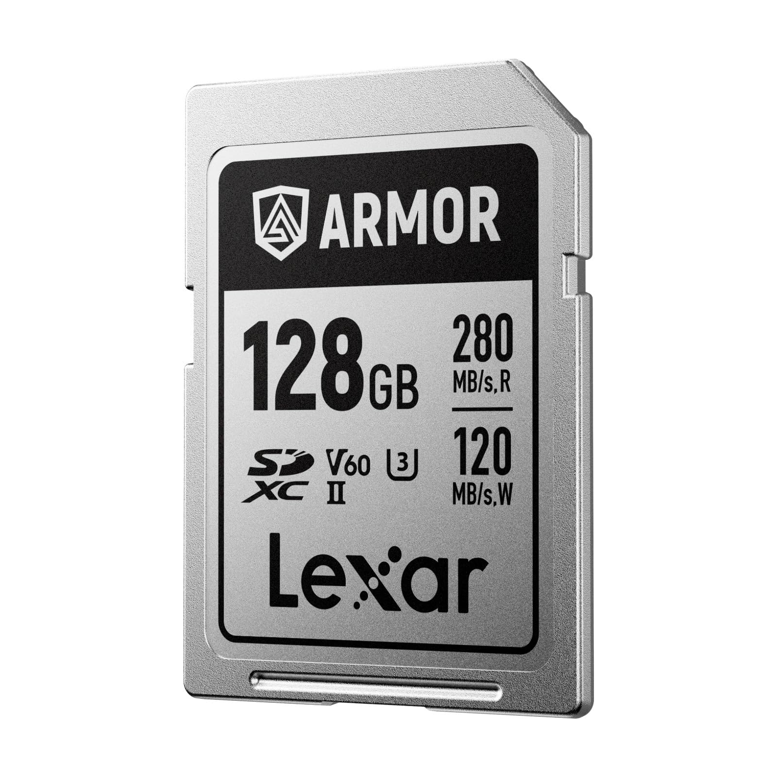 Lexar Armor Silver PRO SD Karte 128GB, UHS-II SD Speicherkarte, Edelstahl, C10, U3, V60, 6K UHD-Video, bis zu 280 MB/s Lesen, 120 MB/s Schreiben, SDXC-Karte für DSLR/Kamera/Fotografen/Videofilmer ARMOR SILVER PRO 128GB Angebot bei HelloDeals