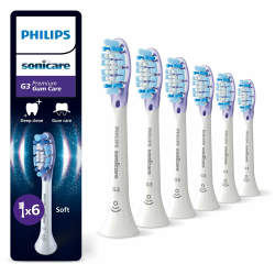 Philips Sonicare G3 Premium Gum Care, Original Ersatzbürstenköpfe, Weiß, 6er-Pack, HX9056/87 Weiß 1 stück (6er Pack) Angebot bei HelloDeals
