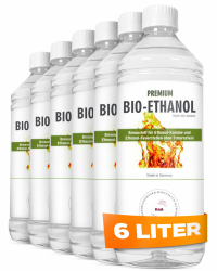 HaA Bioethanol 96,6% Premium 6 x 1L – Für Bioethanol Kamin & Tischfeuer Indoor – Bio Ethanol für Tischkamin Indoor & Outdoor - Geruchsarm & rückstandsfrei – aus nachwachsenden Rohstoffen 6 x 1 L Angebot bei HelloDeals
