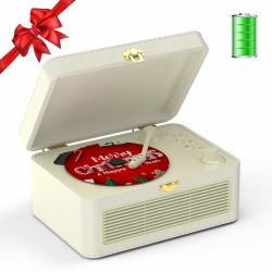 CD Player Tragbar Bluetooth: Kegaudio Radio mit CD-Player Tragbarer mit Lautsprecher Fernbedienung Unterstützt USB/AUX-Wiedergabe Kopfhöreranschluss (Weiß) Angebot bei HelloDeals