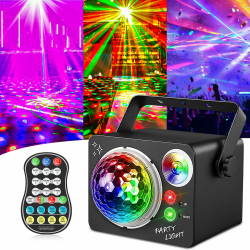 4 in 1 Discokugel, Musikgesteuert Disco Party Lampe mit Fernbedienung, LED Disco Lights DJ Partylicht, für Partys, Bars, Hochzeiten, Halloween, Weihnachten, Geburtstage Angebot bei HelloDeals
