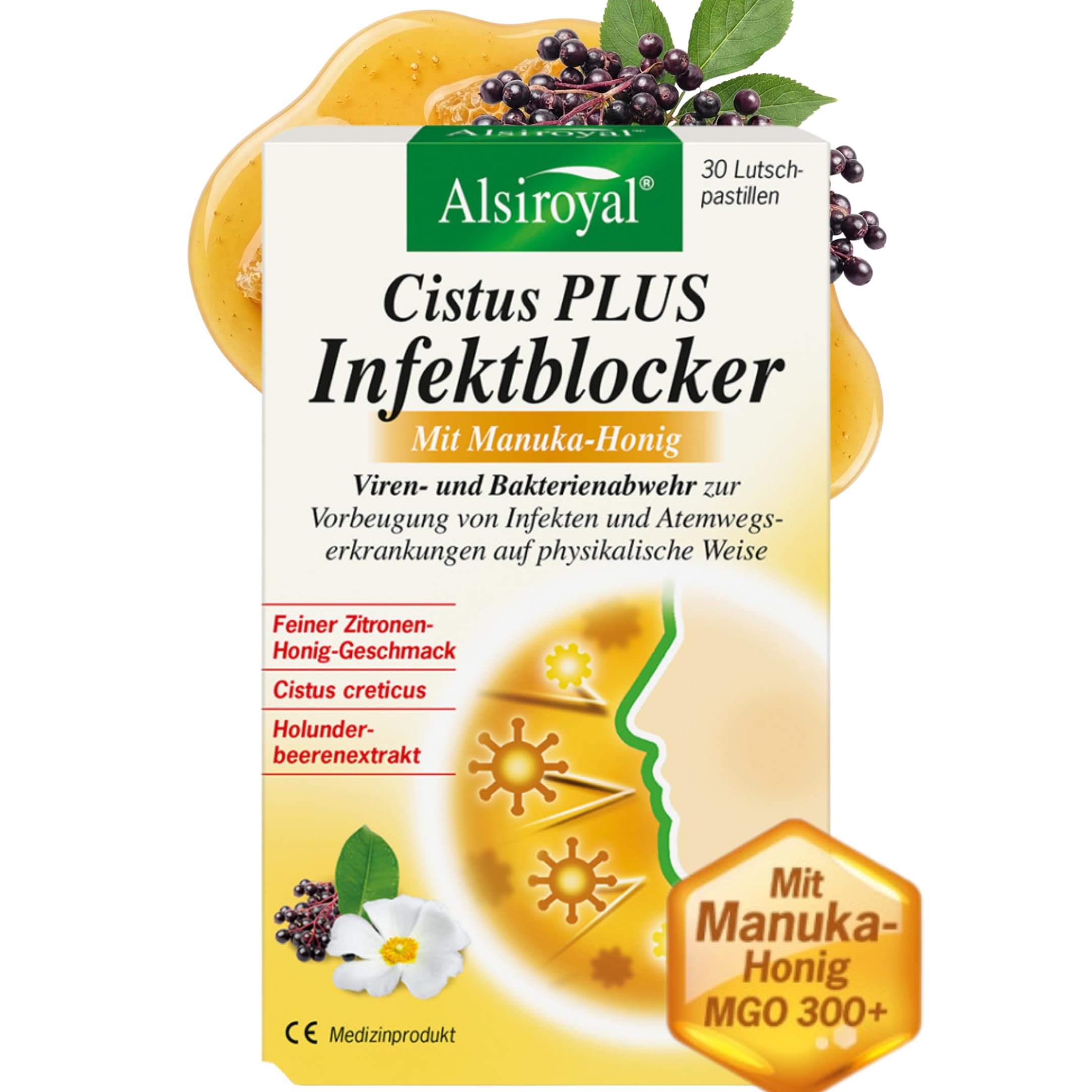 Cistus PLUS Infektblocker mit Manuka-Honig (30 Stk.) – Unterstützt das Immunsystem mit 300 mg Polyphenole - mit Cistus Creticus & Holunder, fruchtiger Geschmack - für Erwachsene & Kinder ab 6 Jahren 30 Kapseln Angebot bei HelloDeals