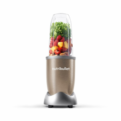 nutribullet Pro, 900 Watt Leistung, Einfach und schnell in der Anwendung, Kompakt, Leicht zu reinigen, Mit 700 ml Becher, Smoothiemixer, Smoothie Maker, Elektrischer Mixer, NB904CP Champagne Basispaket Angebot bei HelloDeals