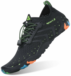 Saguaro Wasserschuhe für Herren, rutschfest, schnelltrocknend, Wasserschuhe 48 EU Schwarz Angebot bei HelloDeals