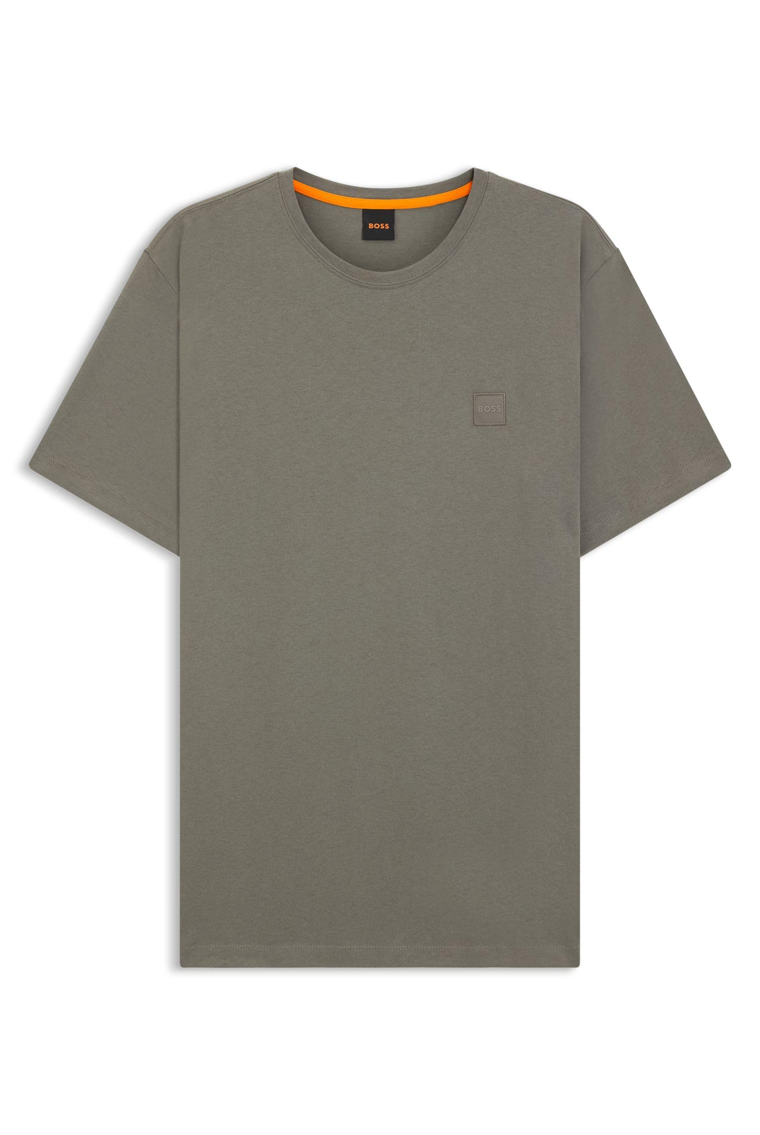 BOSS Herren Tales Relaxed-Fit T-Shirt aus Baumwoll-Jersey mit Logo-Aufnäher XL Open Grey76 Angebot bei HelloDeals