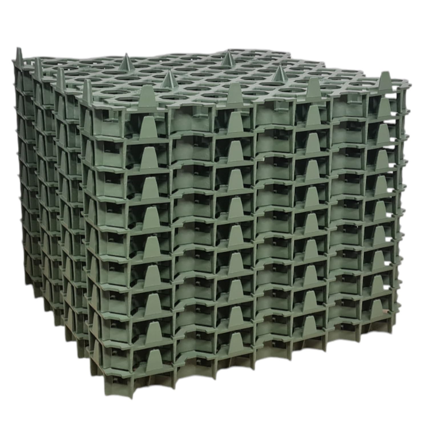 Stabilo Kunststoff Rasengitter Rasengitterplatten Rasenwaben Bodenwaben Paddockplatten Gehwegplatten 50x50x4 cm - grün - 10 Stück Angebot bei HelloDeals