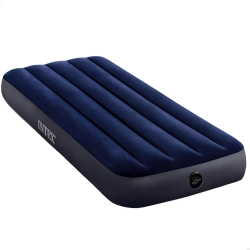 Intex 64756 - Luftmatratze Einzelbett 76 cm Dura-Beam Classic Downy, Aufblasbare Matratze mit Ventil, Geeignet für 1 Person, PVC, Blau, 76x191x25 cm 76 x 191 x 25 cm Angebot bei HelloDeals