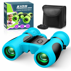 Fernglas Kinder 8X21 mit Vogelbeobachtungs-Buch, Mini Fernglas Kinder Spielzeug ab 3-12 Jahre, Outdoor Spielzeug Fernrohr Ostergeschenke für Kleine Junge - Konzert, Fußballspiel‌, Wandern Blau Angebot bei HelloDeals