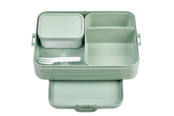 Mepal - Bento Lunchbox Take A Break Large - Brotdose mit Bento-Box - Meal Prep Box für Sandwiches, Kleine Snacks & Reste - Snack & Mittagessen - Essensbox mit Fächern - 1500 ml - Nordic Sage Nordic Sage Large Angebot bei HelloDeals