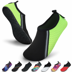 SAGUARO Unisex Badeschuhe Schwimmschuhe Wassersportschuhe, Schnell Trocknend rutschfest Leicht, Gr. 36-47 38/39 EU Limettengrün Angebot bei HelloDeals