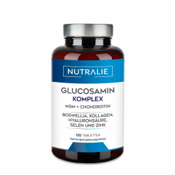 Glucosamin Chondroitin, MSM und Kollagen mit Hyaluronsäure, Boswellia, Selen und Zink – 120 Tabletten Glucosamin Complex Nutralie Angebot bei HelloDeals