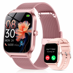 Smartwatch Damen mit Telefonfunktion, 1.85'' Zoll HD Fitnessuhr, Smart Watch 200+Sportmodi Fitness Tracker mit Herzfrequenz/Spo2/Schrittzähler/Schlafmonitor, IP68 Wasserdicht Sportuhr für iOS Android Rosa-violett Angebot bei HelloDeals
