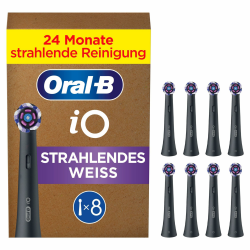 Oral-B iO Strahlendes Weiss Aufsteckbürsten — ORIGINAL Zahnbürstenaufsatz für Elektrische Oral-B iO Zahnbürsten, Zahnaufhellung für weißere Zähne — Schwarz, 8 Stück Schwarz 8 Stück Angebot bei HelloDeals