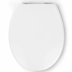 Pipishell Toilettendeckel, WC Sitz mit Absenkautomatik, Quick-Release Funktion für einfach Reinigung, O Form Weiß Toilettensitz mit Verstellbaren Scharnieren, Kunststoffversion Weiß Oval Toilettendeckel Angebot bei HelloDeals