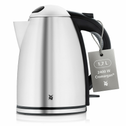 WMF Stelio Wasserkocher Edelstahl 1,7l, elektrischer Wasserkocher mit Kalkfilter, 2400 W, Wasserstandanzeige beleuchtet, Überhitzungsschutz, edelstahl matt silber Stelio - 1,7l Silber Angebot bei HelloDeals