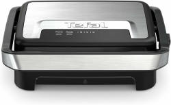 Tefal Inicio Compact 2-in-1 Kontakt- und Paninigrill, 1000 W, kompaktes Design, Edelstahlgehäuse, Saftauffangschale, antihaftbeschichtete Grillplatten, Edelstahl/Schwarz, GC270D10 Inicio Compact 2-in-1 – 1000 W Angebot bei HelloDeals