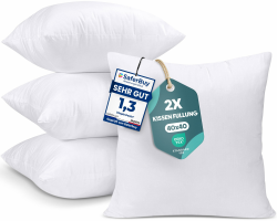 Utopia Bedding 4er Set Kissenfüllung 40 x 40 cm, Innenkissen Füllkissen Kopfkissen Sofakissen (Weiß) 40 x 40 cm (4er Pack) Weiß 4 Angebot bei HelloDeals