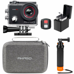 AKASO Action Cam 4K30FPS 20MP mit Schwimmender Handgriff und Tasche WiFi 40M Unterwasserkamera Wasserdicht Ultra HD Touchscreen Einstellbar Weitwinkel EIS Actioncam mit 2.4G Fernbedienung EK7000 Pro mit Schwimmender Handgriff und Tasche Angebot bei HelloDeals