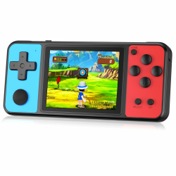 32 Bit Handheld Spiele für Kinder Eingebaute 139 Videospiele,3.0“ IPS Bildschirm Wiederaufladbar Arcade Gaming Player,Elektronisches Spielzeug für Jungen Mädchen Blau Rot Angebot bei HelloDeals