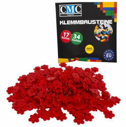 100 x Klemmbausteine Blüten Blume Pflanze Bausteine Kompatibel Blumen Blüte für Garten City Deko Wald 3742 versch. Farben (620 - Rot) Angebot bei HelloDeals