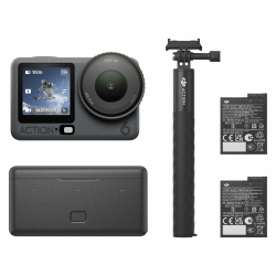 DJI Osmo Action 6 Erweiterte Combo, Action-Cam mit 1/1,1″-Quadratsensor, Variable Blende von f/2,0-f/4,0, längere Akkulaufzeit mit 2 Akkus, Action-Cam 8K für ausgedehnte Outdoor-Aufnahmen Angebot bei HelloDeals