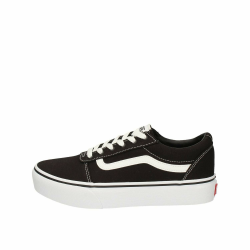 Vans Mädchen Ward PlatformSneaker 37 EU Canvas Black White Angebot bei HelloDeals