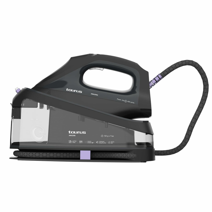 Taurus Bügelstation | Amazing SSD3000 | 7 bar Druck | 3000W Leistung | leise | betriebsbereit in 30 Sekunden | elektronischer Dampfstoß | 400g/min | 1,5L Tank | Keramiksohle 3000W|Dampfstoß 400g Angebot bei HelloDeals