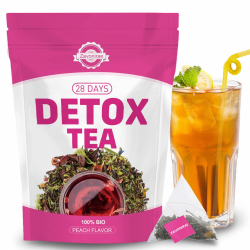 Detox Tee zum Abnehmen, 28 Tage Abnehmentee, Natürliche Kräutermischung mit Löwenzahn, Grüner Tee, Oolong Tee- Fördert Wohlbefinden, Verdauung und hilft beim Abnehmen, Wechseljahren Unterstützung hellrosa Angebot bei HelloDeals