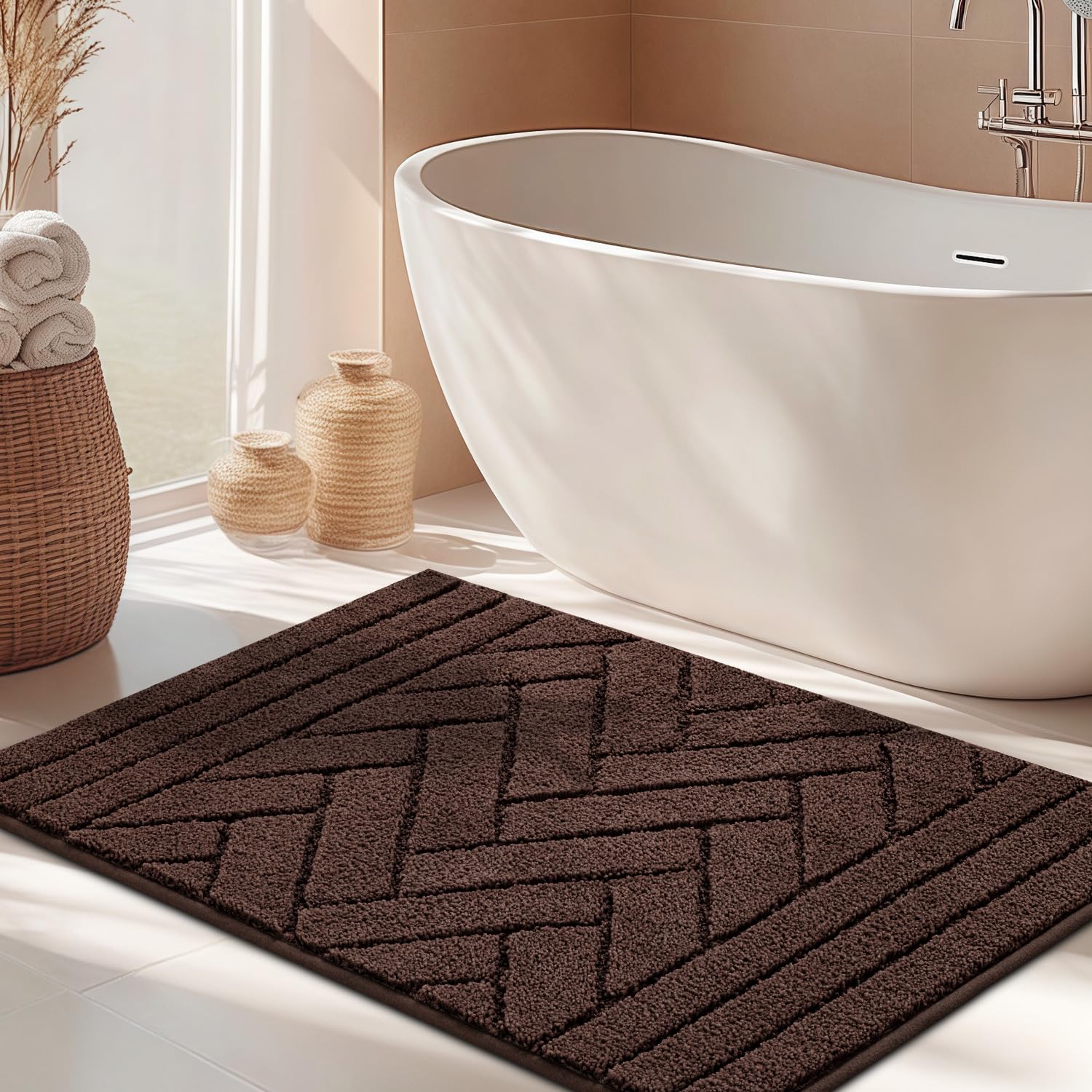 Küchenteppiche Küchenmatten 50x80 Rutschfestes,Waschbar Küche Bodenmatte Küchenmatten,Komfort Pflegeleicht Für Küche Fußmatte,Badteppich-Kaffee 50 x 80 cm (Rechteckig) Kaffeebraun‌ Angebot bei HelloDeals